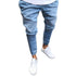 Men's denim feet Jeans pants Stretchy Slim Fit - menochic